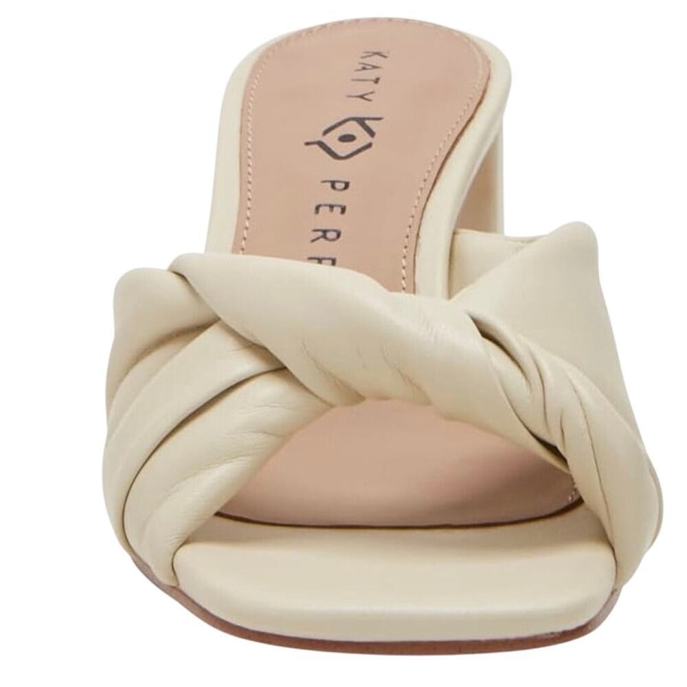 Katy Perry The Tooliped Twisted Cream Ivory Sandal Heeled Women’s Size 9 - Picture 3 of 7